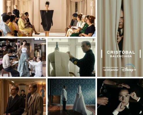 différentes scènes de la série espagnole Christobal balenciaga