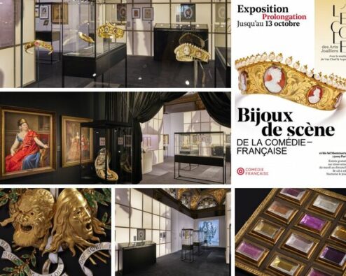différentes vues de l'exposition bijoux de scène