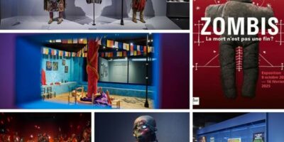 différentes vues de l'exposition Zombis au musée du quai branly