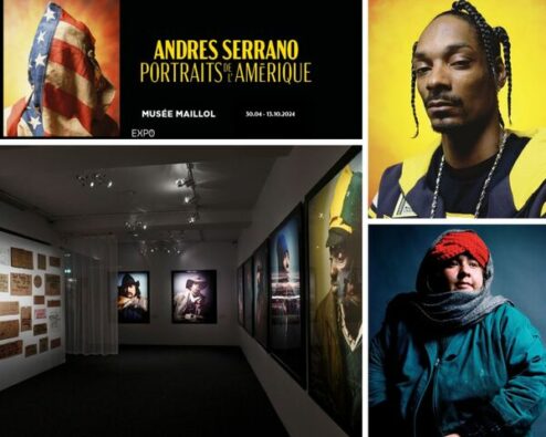 différentes vues de l'exposition andres serrano au musée maillol