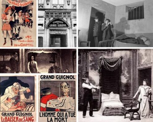 différentes affiches et photos du grand guignol