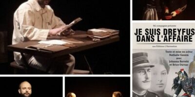 différentes scènes de la pièce Je suis dreyfus dans l'affaire