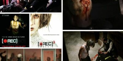 différentes photos et affiches de la saga REC
