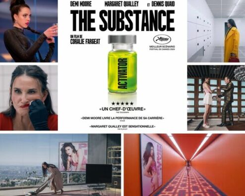 différentes scènes du film The Substance