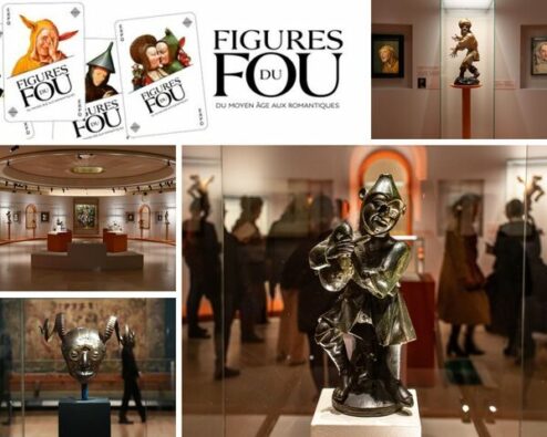 différentes vues de l'exposition Figures du fou au Louvre