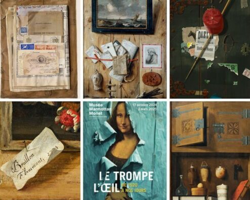 différentes oeuvres présentées à l'exposition trompe l'oeil au musée marmottan