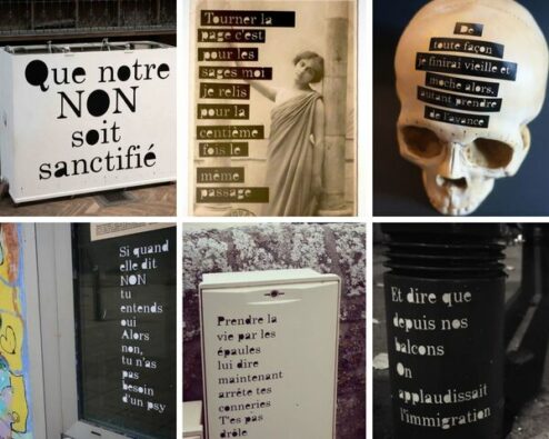 différentes oeuvres de la street artiste Petite Poissone