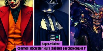 trois super vilains : le Joker, Darth Vader, Thanos