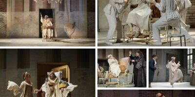 différentes scènes du spectacle Le Malade imaginaire