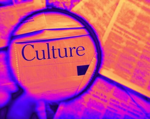 le terme culture imprimé sur une une de journal
