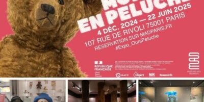 différentes vues de l'exposition Mon Ours en peluche au MAD