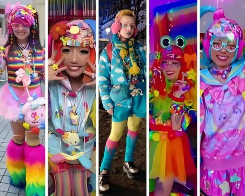 plusieurs tenues de decora kei