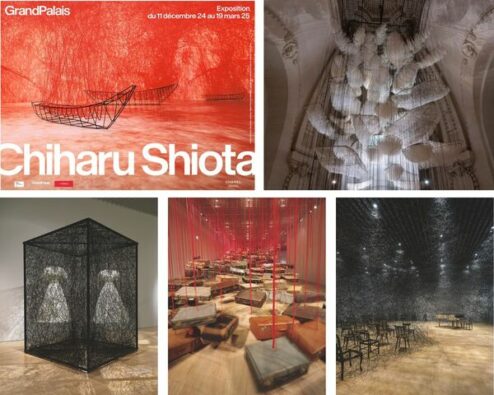 différentes vues de l'expo Chiharu Shiota