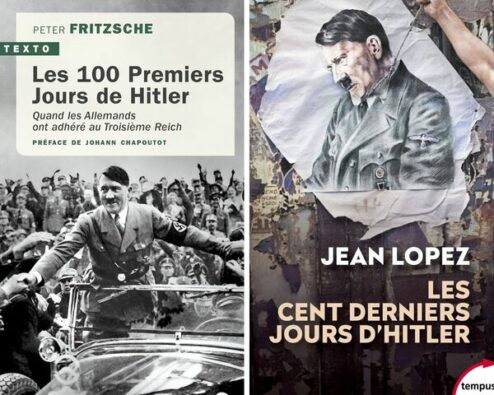 couvertures des livres les 100 premiers jours d'Hitler et les 100 derniers jours d'Hitler