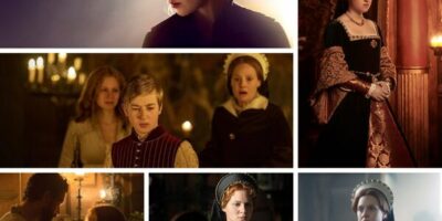 différentes scènes de la série becoming Elizabeth