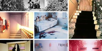 différentes vues de l'exposition Woman house en 1972
