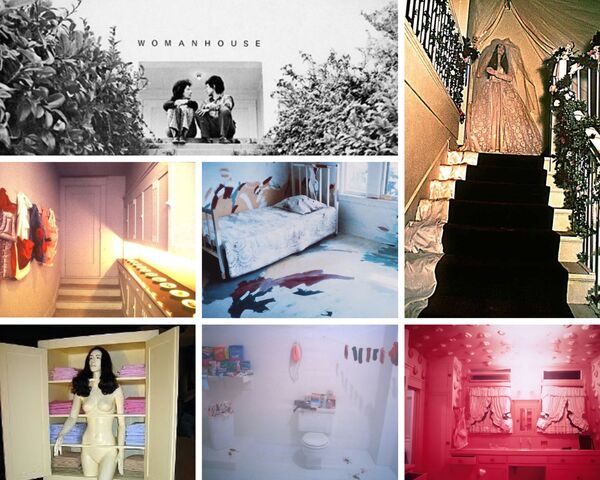 différentes vues de l'exposition Womanhouse 1972