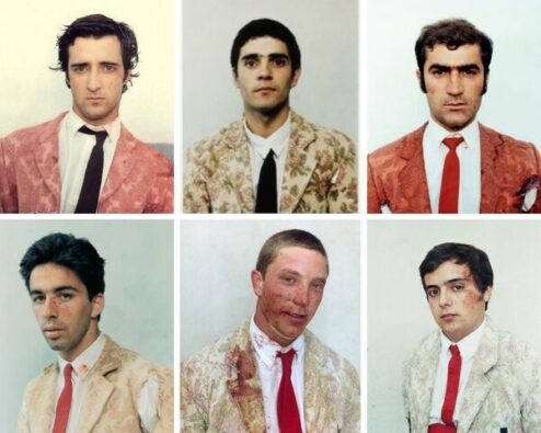 différents portraits de la série Bullfighters de Rineke Dijkstra