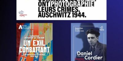 affiches de 3 expos consacrées au geste artistique contre le nazisme