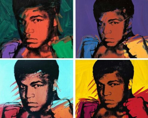 portrait de Mohammed Ali par Andy Warhol