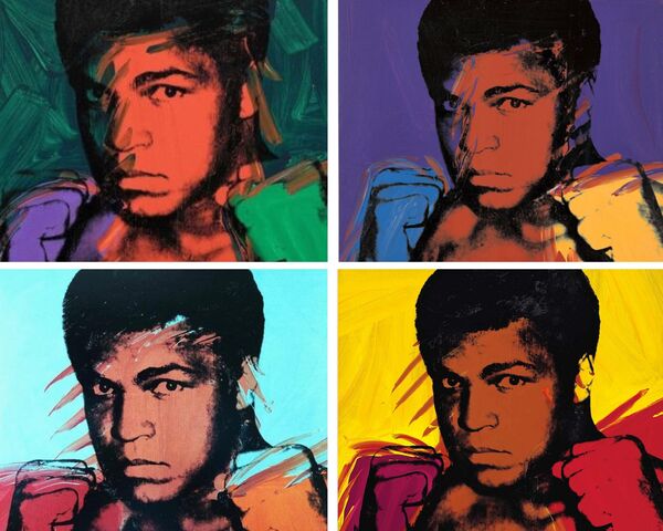 portrait de Mohammed Ali par Andy Warhol