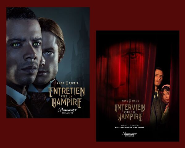 affiches des deux saisons de la série Interview with a vampire