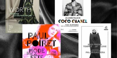 affiche de 4 expositions consacrées à la mode