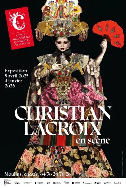 affiche de l'exposition christian lacroix en scène