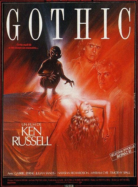 affiche du film de Ken Russell Gothic