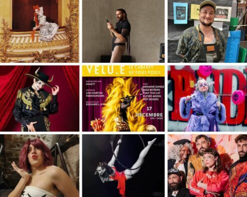 artistes participant à la soirée velu.e de décembre 2025