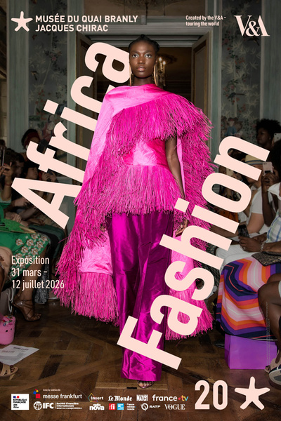 affiche de l'exposition africa fashion au musée du quai branly