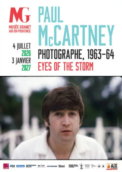 affiche de l'expo Paul McCartneyr photographe au Musée granet d'Aix en provence