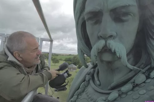 Jean-Jacques Beineix sur le tournage du documentaire les Gaulois au-delà du mythe