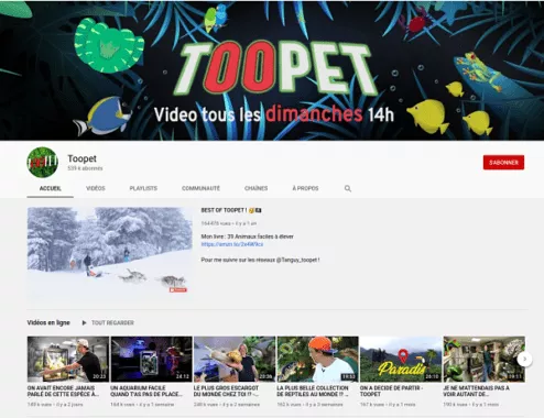 chaine youtube toopet