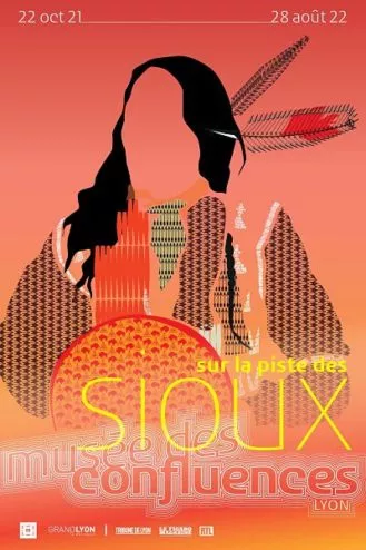 affiche de l'exposition Sur la piste des Sioux