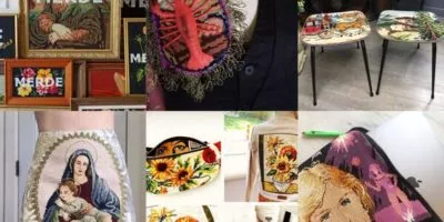 exemples de canevas upcyclé