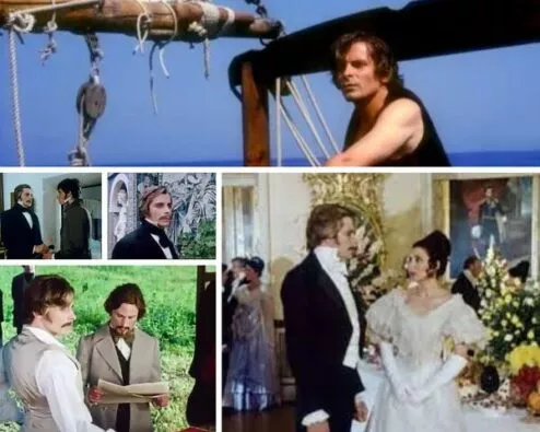 photos extraites de la série Le comte de Monte-Cristo par Denys de la Patellière avec Jacques Weber