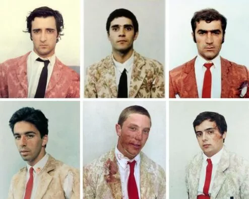 différents portraits de la série Bullfighters de Rineke Dijkstra