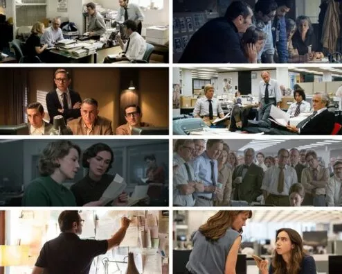 différentes scènes de press movies