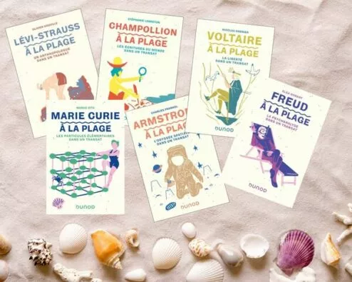 différents ouvrages de la collection à la plage chez dunod