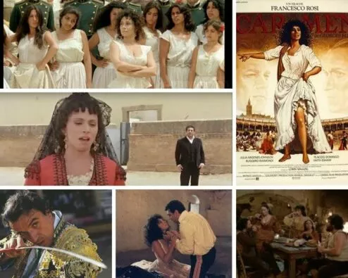 différentes scènes du film Carmen de Rosi