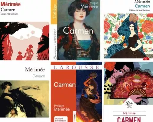 différentes couvertures du livre Carmen de Mérimée