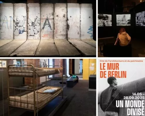 différentes vues de l'expo Mur de Berlin à la cité de l'architecture